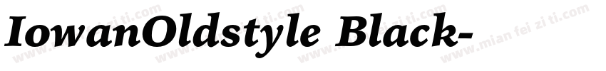 IowanOldstyle Black字体转换